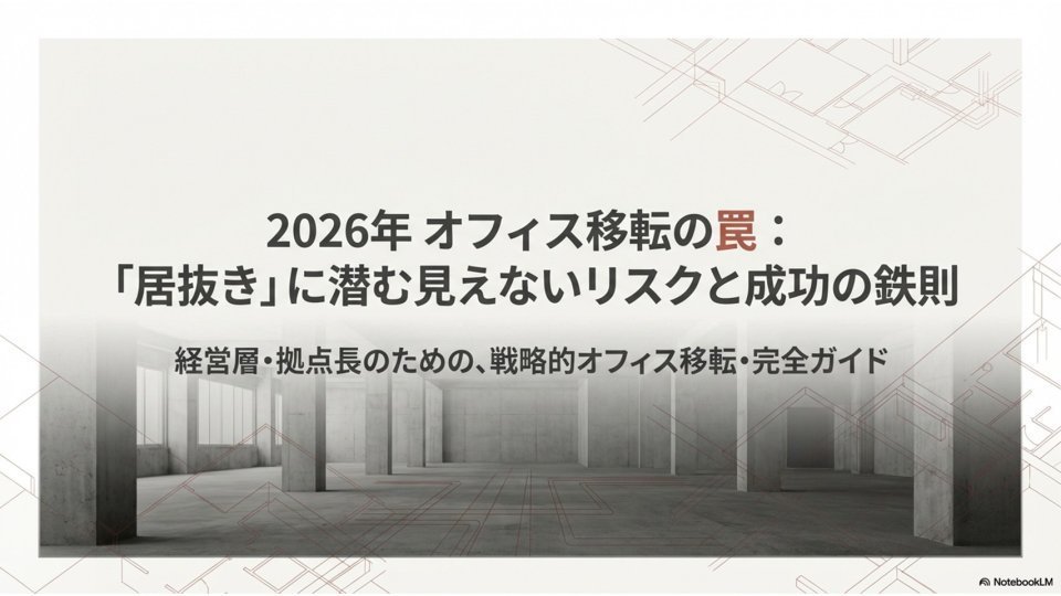 居抜きオフィス移転の罠とは？セットアップとの決定的なリスク差と成功の鉄則