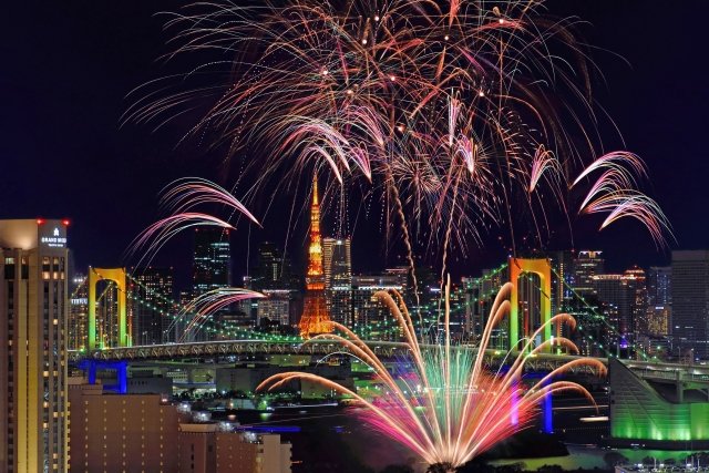 お台場　花火