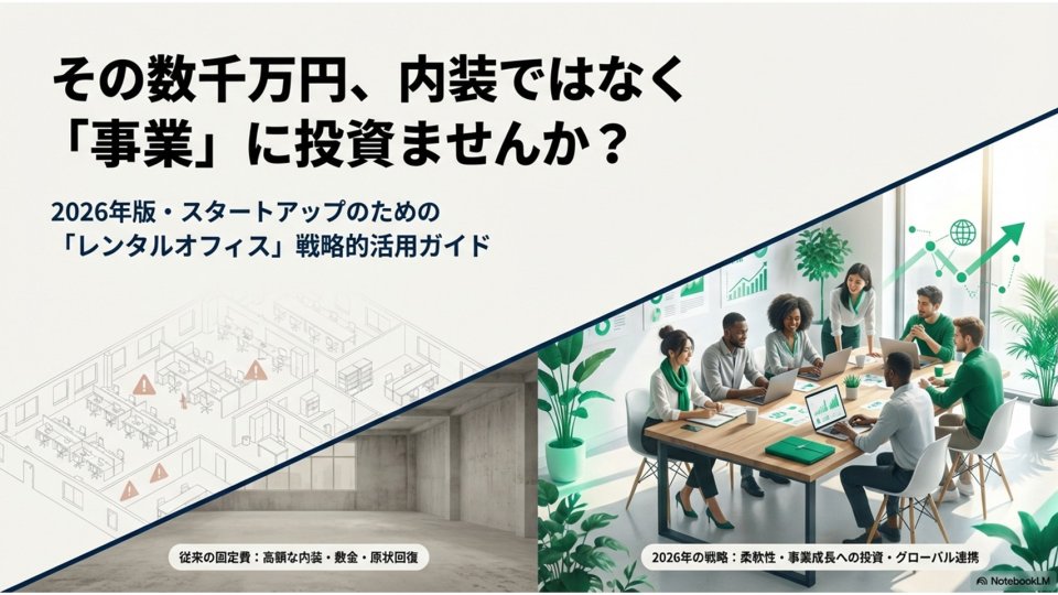 その数千万円、内装ではなく「事業」に投資しませんか？