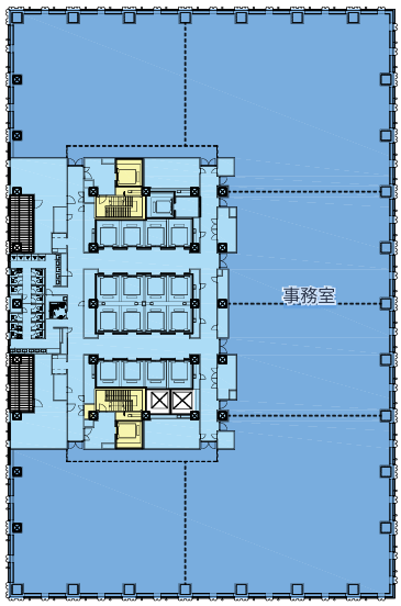 （仮称）明治安田生命新宿ビル　基準階平面図