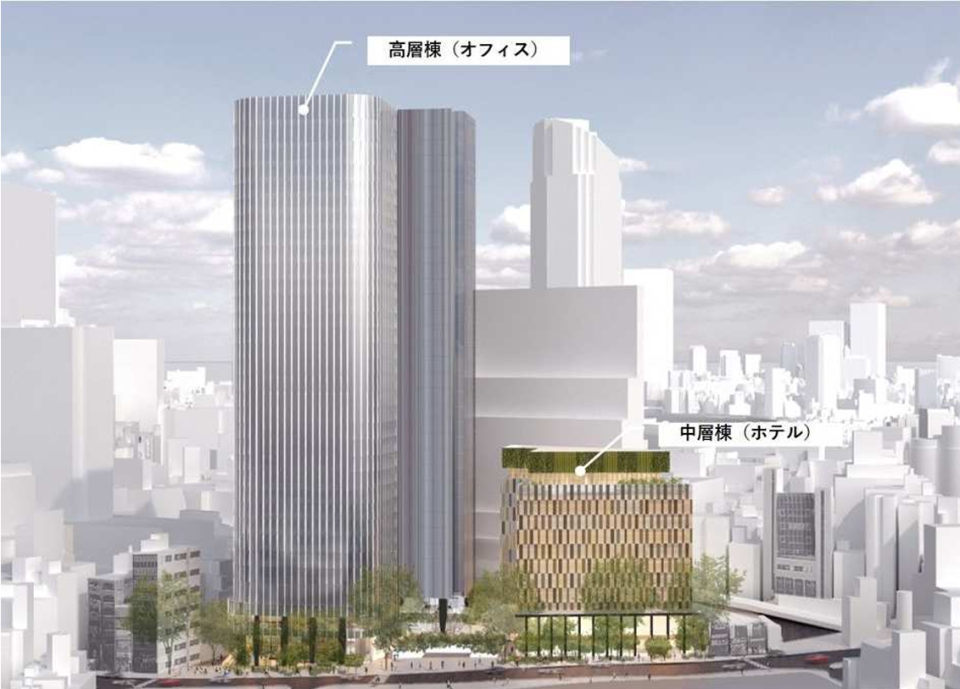 道玄坂二丁目南地区第一種市街地再開発事業の完成イメージパース