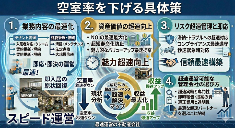 空室率を下げる具体策|年間120万円の機会損失を防ぐ原状回復・ステージング・長期入居の方法