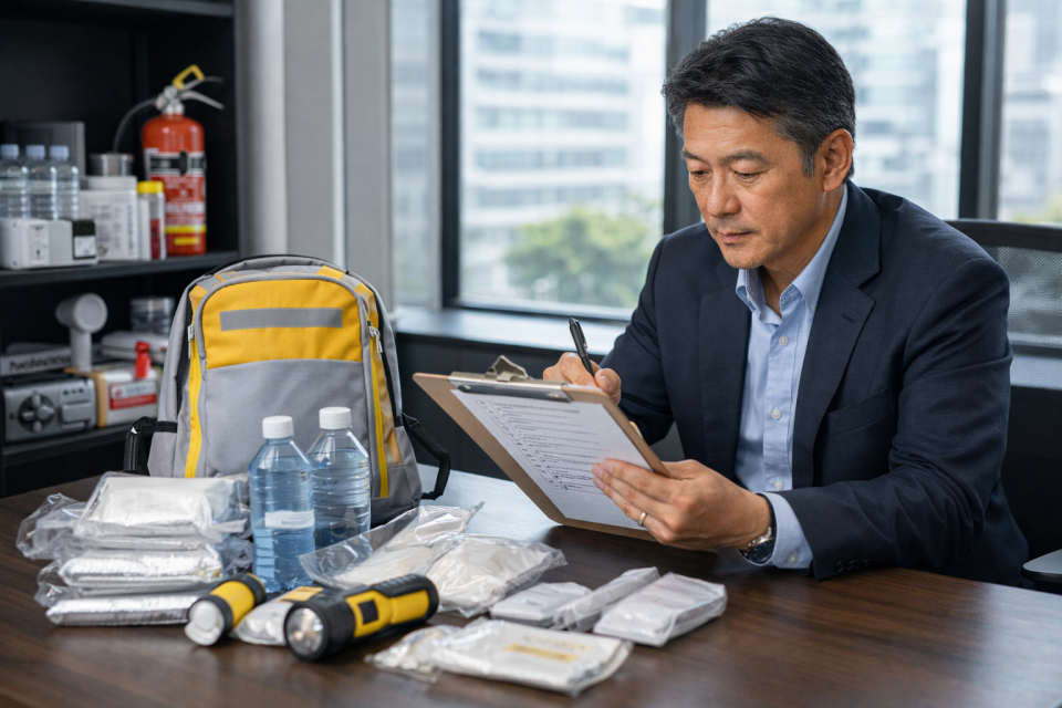 オフィスの防災対策完全ガイド|備蓄・避難計画・BCP設計の実務