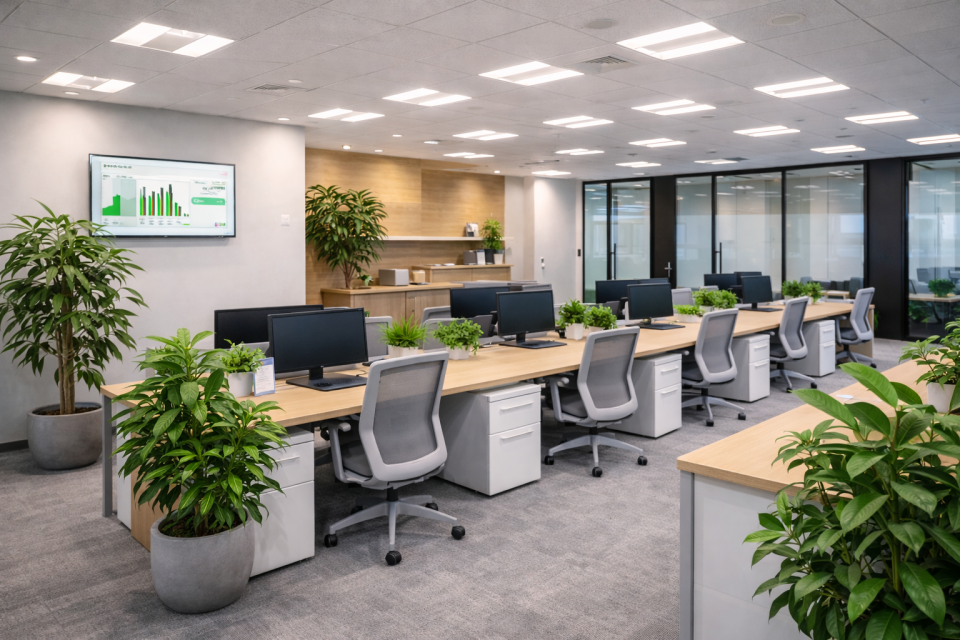 オフィスのCO2削減・脱炭素対応・省エネのイメージ