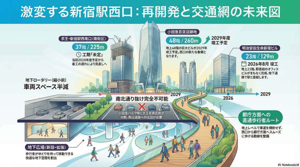 【2026年最新】西新宿再開発の現在地――竣工間近の注目ビルと工期未定となった西南口の「光と影」