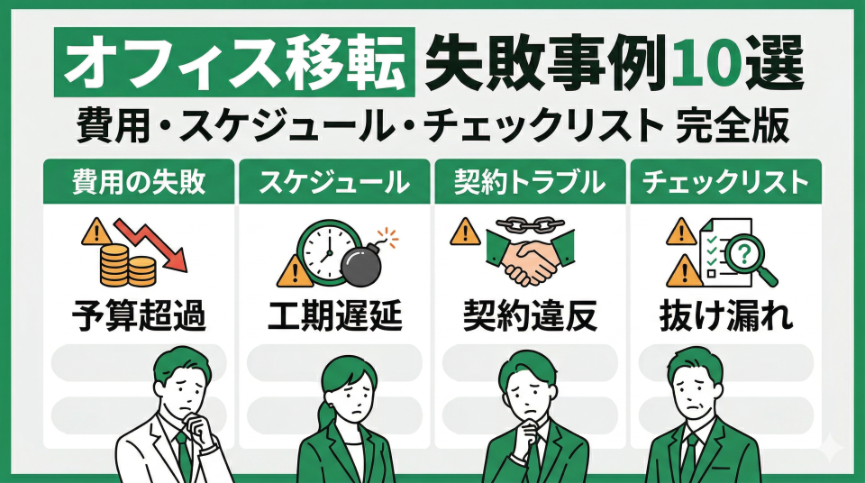 オフィス移転の失敗事例10選と防ぐ方法|費用・スケジュール・チェックリスト完全版