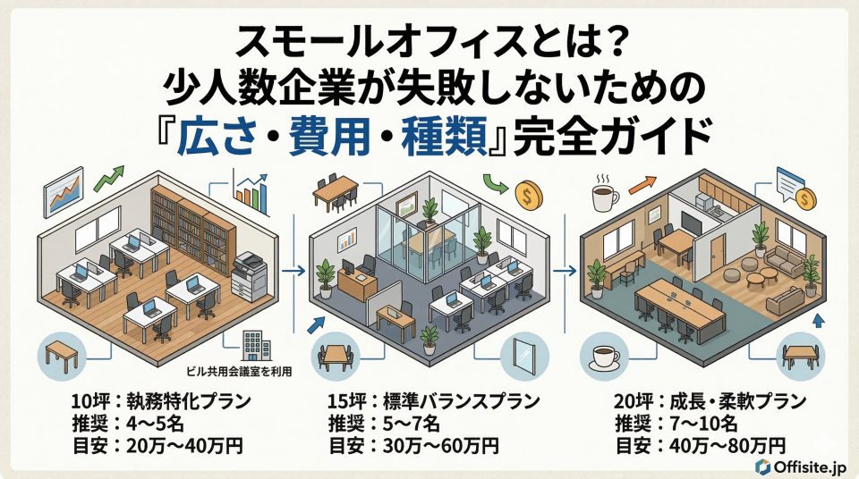 スモールオフィスとは? 少人数企業が失敗しないための 「広さ・費用・種類」完全ガイド