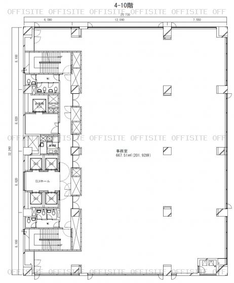 金子第2ビルの基準階（4～10階）