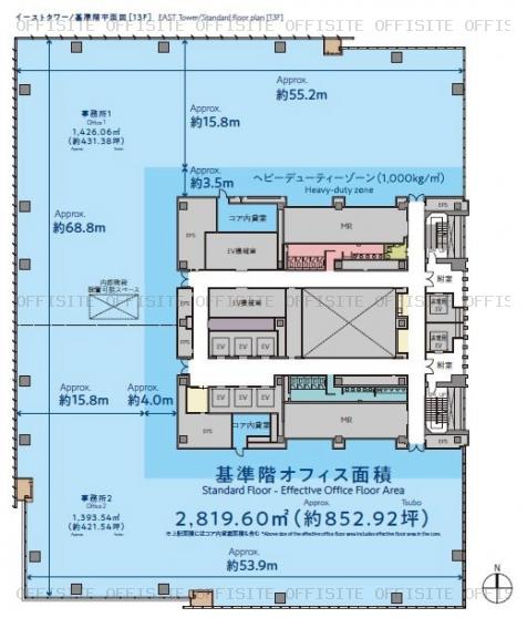 横浜シンフォステージイーストタワービルの間取り