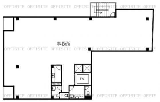 上野中央ビルの基準階平面図