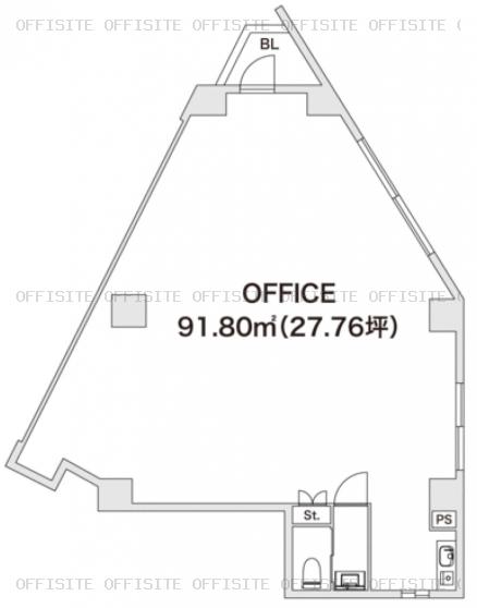 エスペランサ恵比寿ビルの基準階(2～5階)