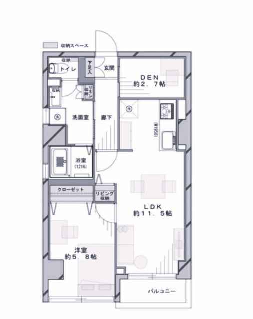 メゾンドール高田馬場4F 間取り図
