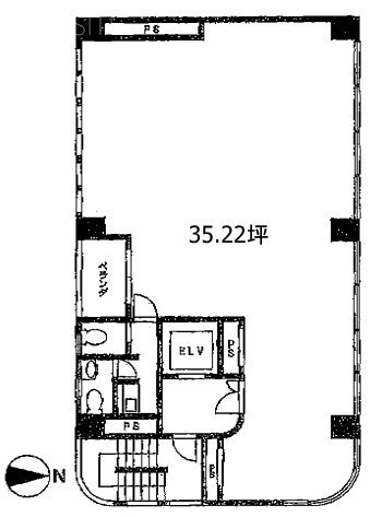 広尾西川ビル5F 間取り図