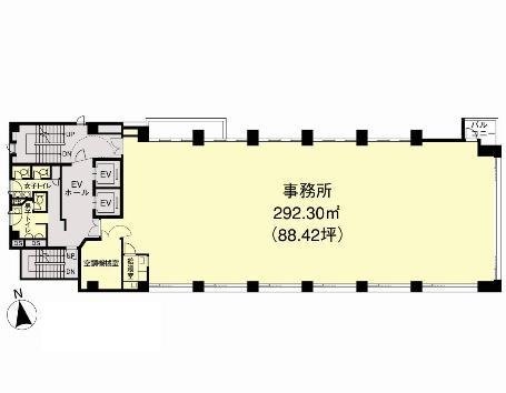 ユニゾ末広町ビル8F 間取り図