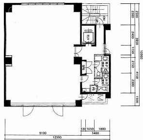 三崎町三上ビル5F 間取り図