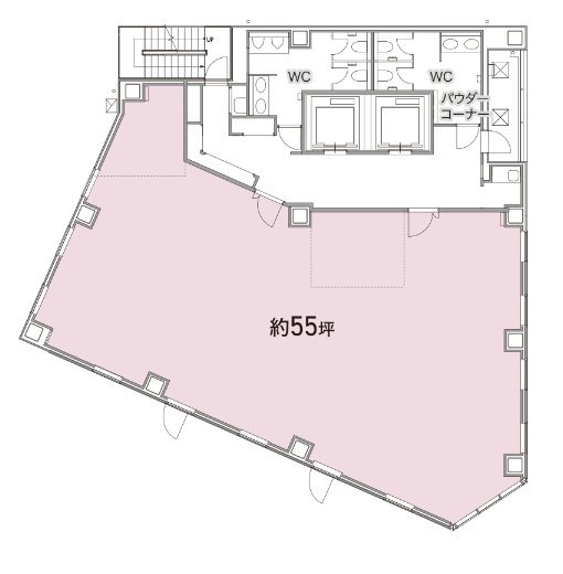 (仮)三交名古屋駅前ビル6F 間取り図