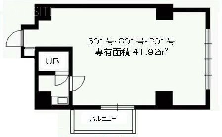 築地ホワイトビル502 間取り図
