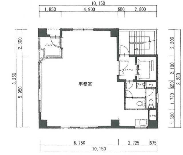 稲垣内神田ビル7F 間取り図