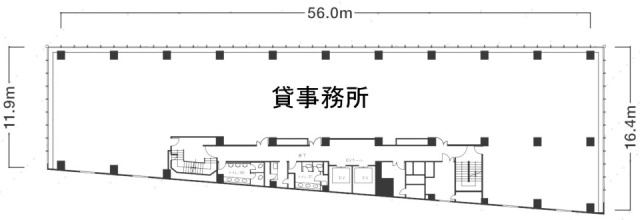 日鐵木挽ビル4F 間取り図