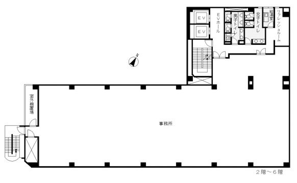 京王初台駅ビル7F 間取り図