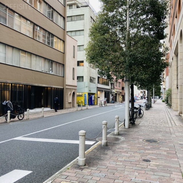 東京茶業会館 ビル前面道路