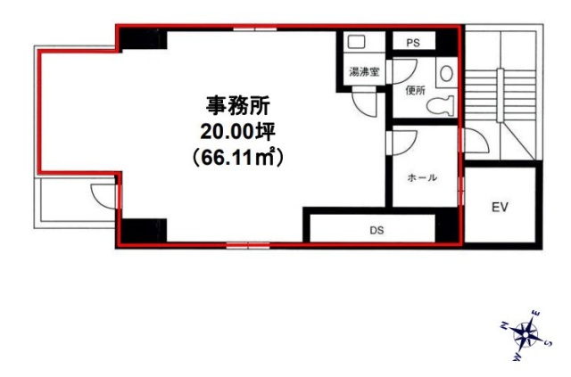 エバー室町ビル6F 間取り図