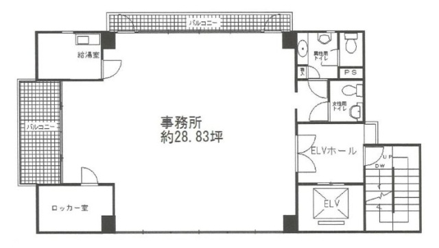 新小川町ビル2F 間取り図