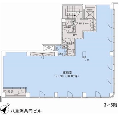 八重洲共同ビル4F 間取り図