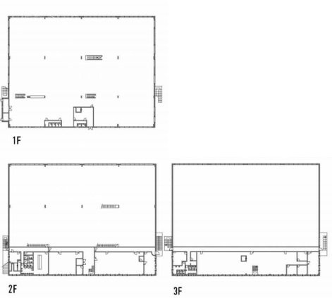 東糀谷倉庫1F～3F 間取り図