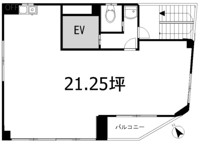 第五山京ビル301 間取り図