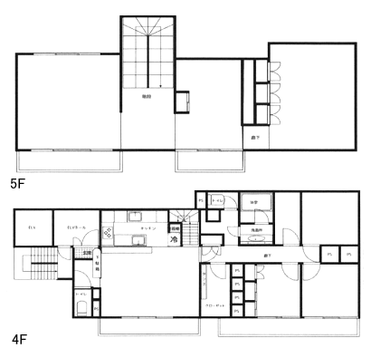 MIB四谷ビル4F～5F 間取り図
