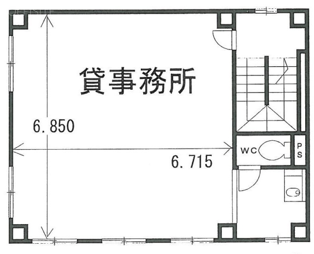 清水自動車ビル2F 間取り図