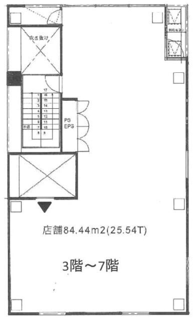 JUスカイタウン錦糸町2F 間取り図