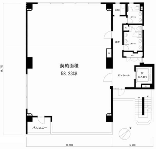 RBM築地駅前ビル5F 間取り図