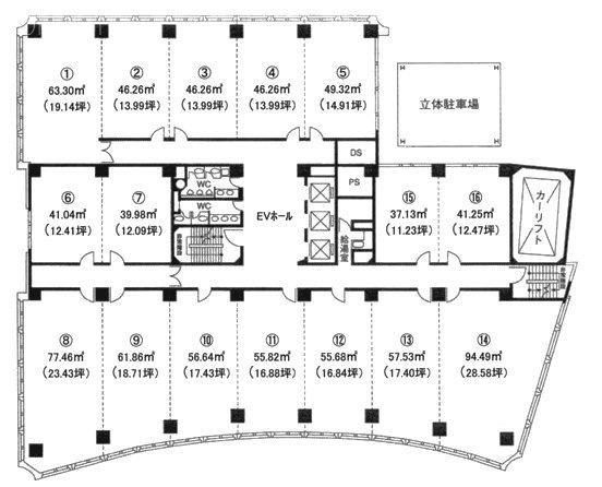 日本企業会館ビル207 間取り図