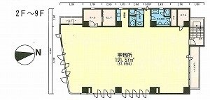 西倉LKビル9F 間取り図