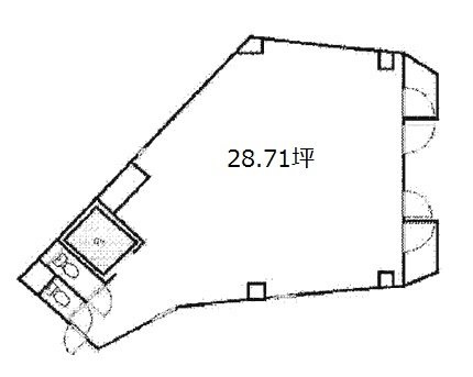 アイロン三崎町3F 間取り図