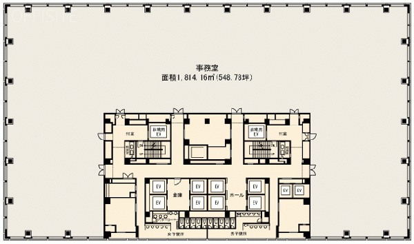 赤坂インターシティ4F 間取り図