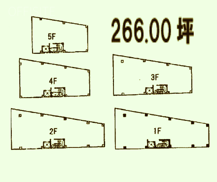 早稲田ビル1F～5F 間取り図