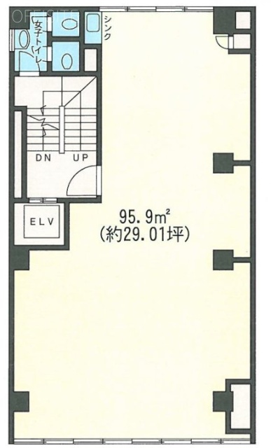 内田ビル4F 間取り図