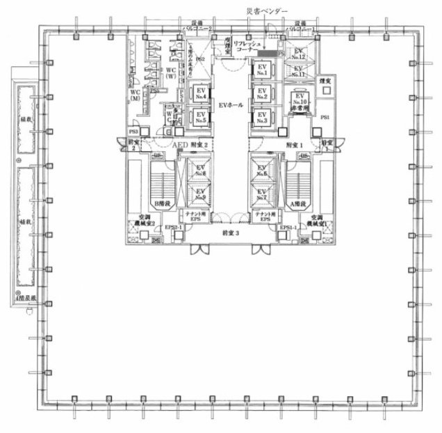 三田ベルジュビル10F 間取り図