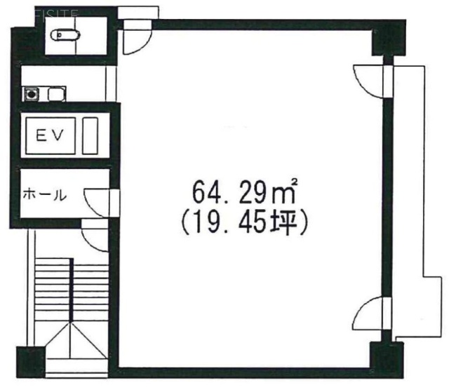 萩生田第5ビル4F 間取り図