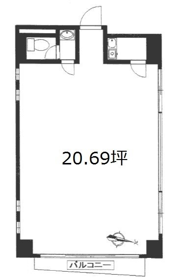 デュアル駒込ビル5F 間取り図