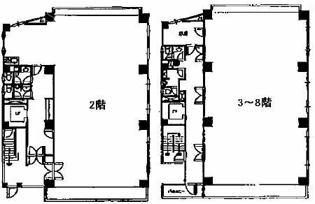 菊月第2ビル5F 間取り図