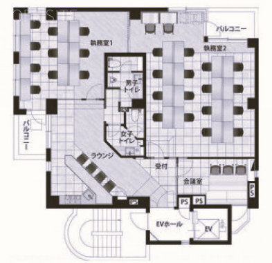南青山ヒルフラッツ2F 間取り図