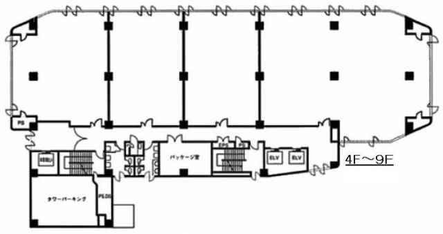 池袋ウエストパークビル3F 間取り図