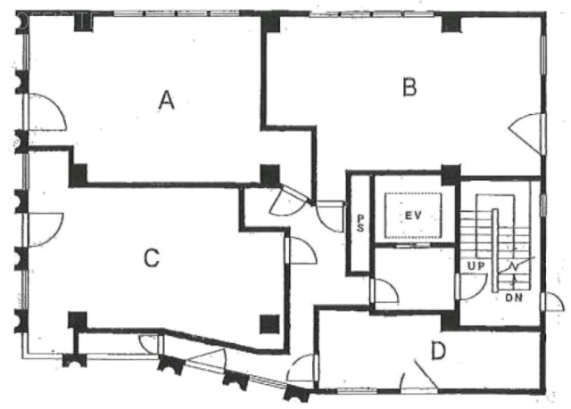 マスターズオフィス立川ビルC 間取り図