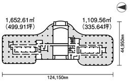 ピアウエストスクエア・ノースウィングビル1F 間取り図