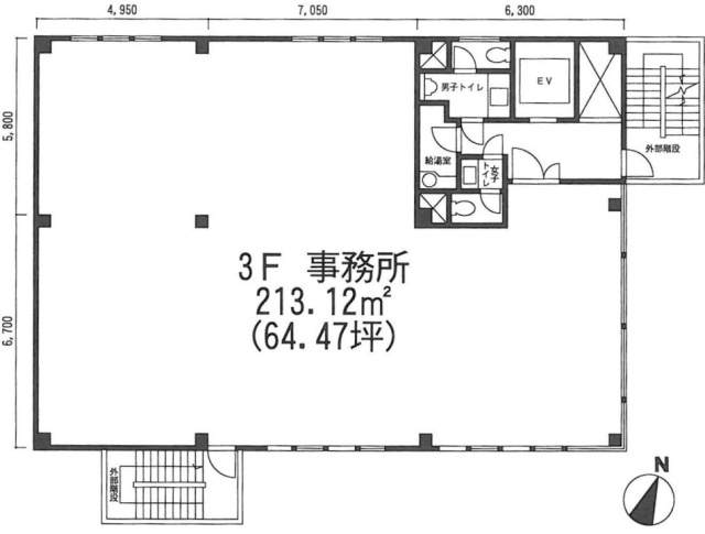 五番町TMビル5F 間取り図