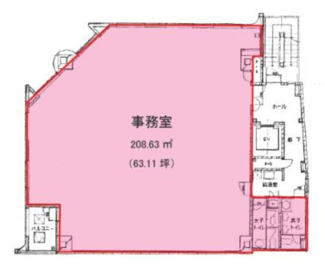 出光池尻ビル5F 間取り図